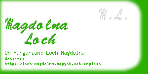 magdolna loch business card